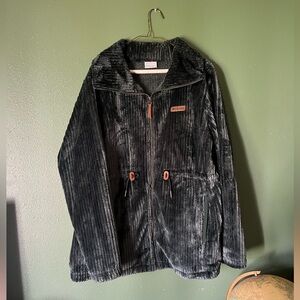 Columbia fuzzy jacket - jewel tone green - never worn!